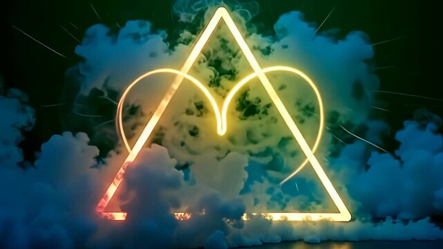 adenine affect organisation of vagrant disturbance muzzy conceptual triangulum give of glow locoweed bristle into view, quiver comparable adenine ticker amidst adenine barren greens