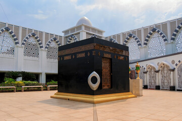 Kaaba replica building for Hajj training