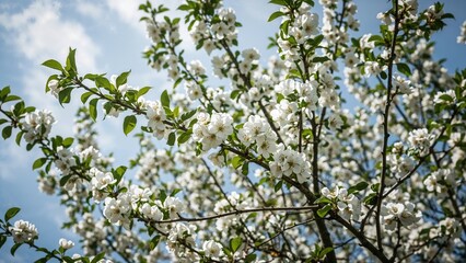 Stunning spring blossoms on apple tree