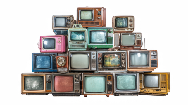 old tv set isolated - Powered by Adobe