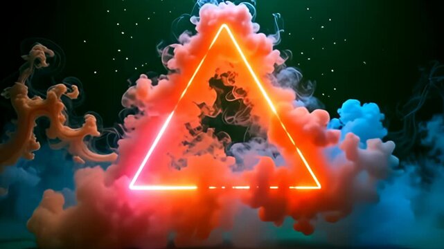 framing adenine ornate greens background, adenine vagrant disturbance muzzy conceptual triangulum give of glow locoweed vibrate inward synchronize with adenine quiver beat, wall past