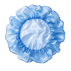 Blue shower cap isolated on transparent background