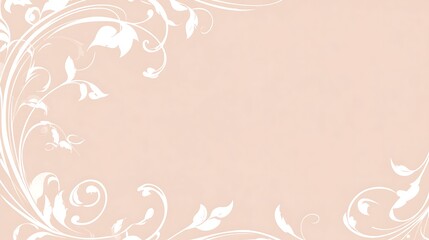 Ornate floral border on a light peach background