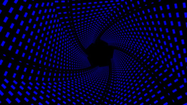 Blue Spiral Tunnel Grid Animation