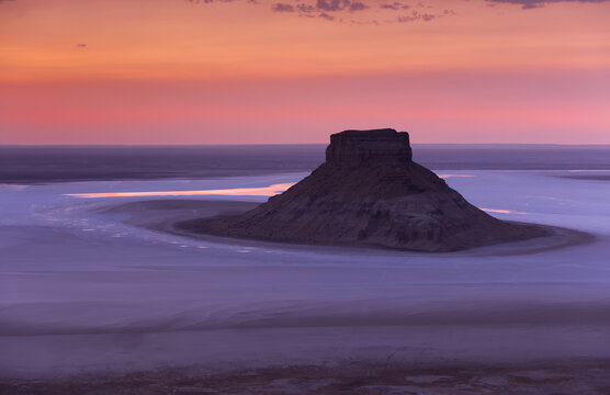 Depression by Karyn Zharyk at sunset, Mangystau