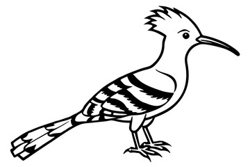 Modern Hoopoe Vector Art