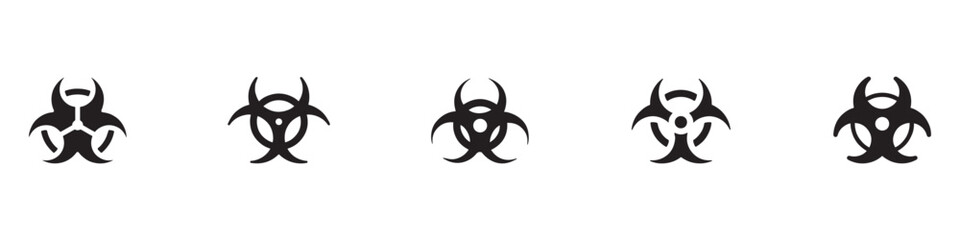 Biohazard symbol icon. Warning sign of virus. Biohazard icon. Biohazard symbol. Vector illustration.