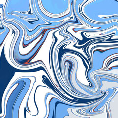 Bold blue swirl pattern with dark navy accents and ice-white curves. A striking abstract design for modern digital art, tech, or science-inspired visuals.
