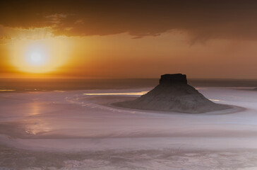 Depression by Karyn Zharyk at sunset, Mangystau