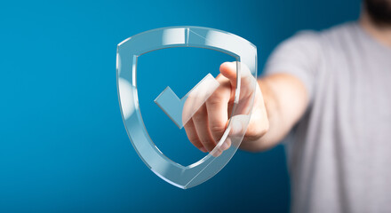 Digital security, data protection, online safety, secure access, verified shield, cybersecurity,...