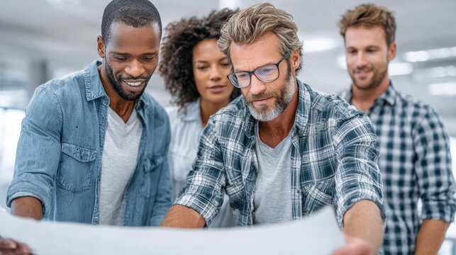 Creative Team Collaborating on a Project