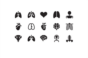 Human Body Anatomy Icon Set