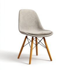Upholstered Chair with Wooden Legs