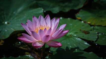 A Vibrant Pink and Purple Lotus in Full Bloom