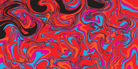 Vivid Abstract Colorful Swirl Pattern With Red and Blue Tones