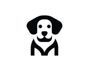Geometric dog logo concept modern minimalist design