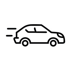  car line art vector symbol on white backround