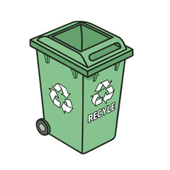  recycle bin  colorful icon vector isolated on white backround