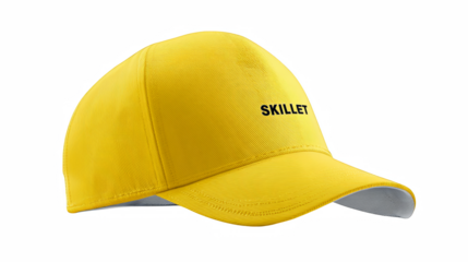 yellow helmet isolated on white