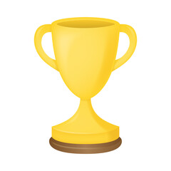 Trophy Emoji Icon Illustration Sign. Award Vector Symbol Emoticon Design Vector Clip Art.