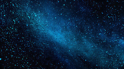 Fototapeta premium Dark grainy background, glowing blue abstract noise texture shape on black banner poster header backdrop. Vibrant color gradient grainy texture background. blue abstract color shape black backdrop