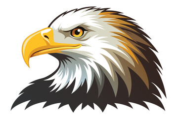 Majestic Bald Eagle Portrait An Artistic Depiction of American Pride and Strength Wildlife Illustration
