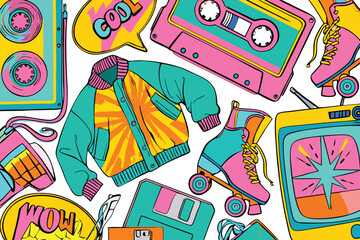 seamless pattern with fashion accessories