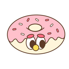 Cute Donut PNG Sticker 1
