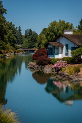 Obraz premium stunning summer landscape showcasing diverse natural beauty found in botanical gardens across different