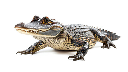 Fototapeta premium crocodile on white background
