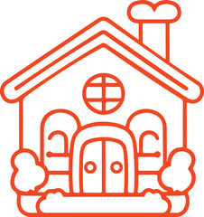 Fototapeta premium vector illustration of a house