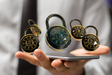 Protecting digital information with strong passwords and multi-factor authentication.