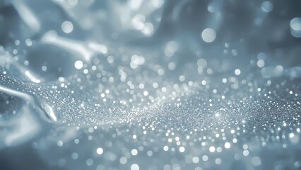 Fototapeta premium Abstract Silver Glitter Background: Sparkling, Shimmering, Elegant Texture with Bokeh Lights.