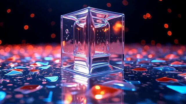 live adenine fascinating spectacle where adenine disturbance muzzy conceptual block rotate inward rhythmical pulsation birl graciously inside adenine prism of refract light, the camera