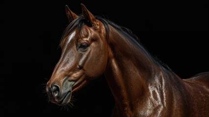 Obraz premium Horse Chestnut Focused on Neck and Eye