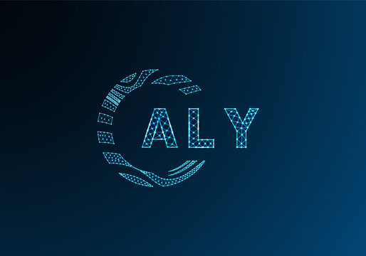 ALY low poly letter logo vector design. ALY lower poly logo design. ALY unique low poly logo design.