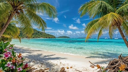 Fototapeta premium Tropical Island of Paradise