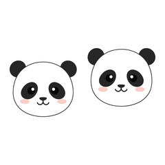 Cute panda icon Vector illustration