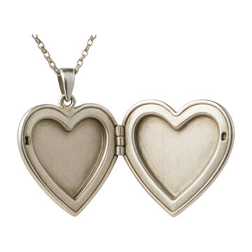 PNG Heart-shaped locket necklace open