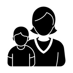 Parent-Child Relationship Icon – Clean Design on White.