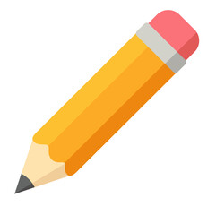 Pencil flat icon. Simple illustration of pencil