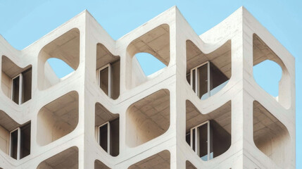 Geometric architecture concrete structure building