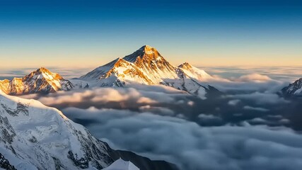Golden Hour Himalayan Peaks. - Powered by Adobe