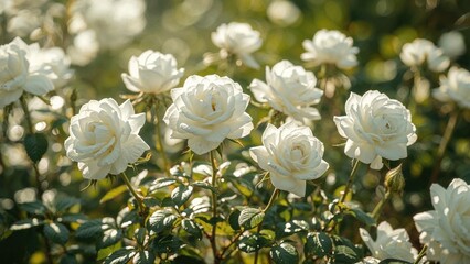 White roses as background