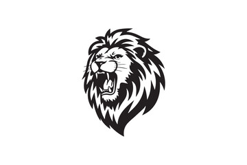 roaring lion illustration vector
