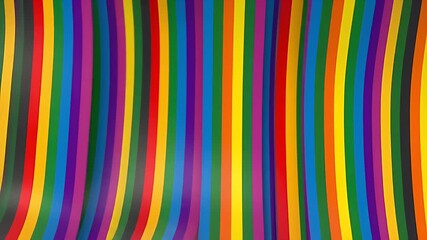 Undulating Rainbow Stripes Forming a Colorful Abstract Background Perfect for Pride Events and Celebrations - Powered by Adobe