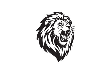 roaring lion illustration vector