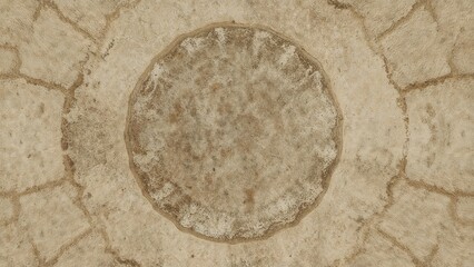 Naklejka premium textured surface of an ancient stone wall featuring circular patterns and natural color variations with a rough appearance