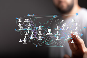 Visual representation of a global network, showing interconnected individuals and relationships.