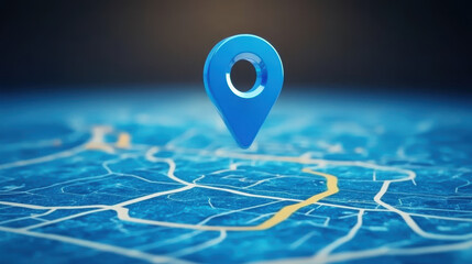 Placement of the destination point on the abstract map of the city